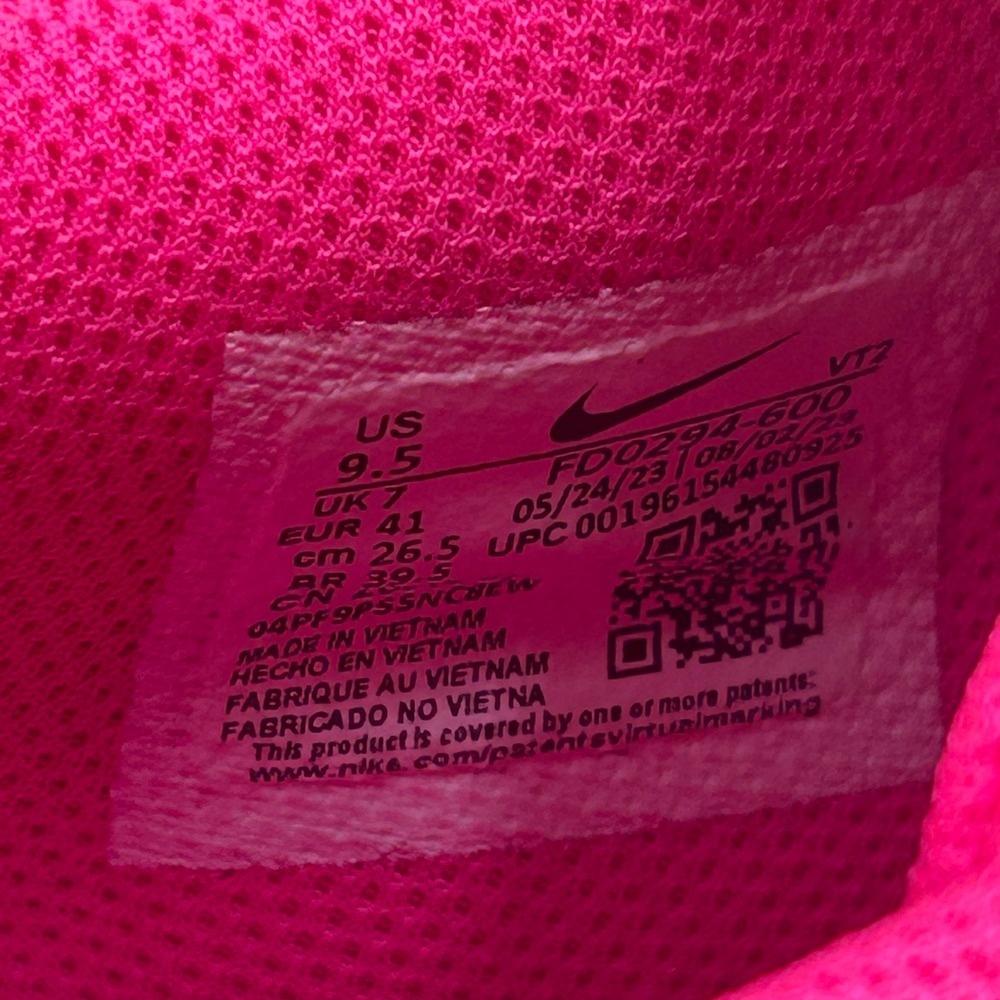 Nike Women's Bright Pink and White Sneakers - Picture 5 of 8